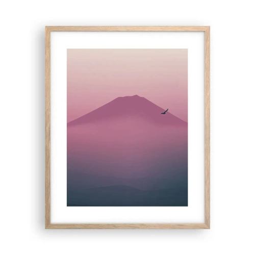 Plakat w ramie jasny dąb - Wędrowcy ponad chmurami - 40x50 cm