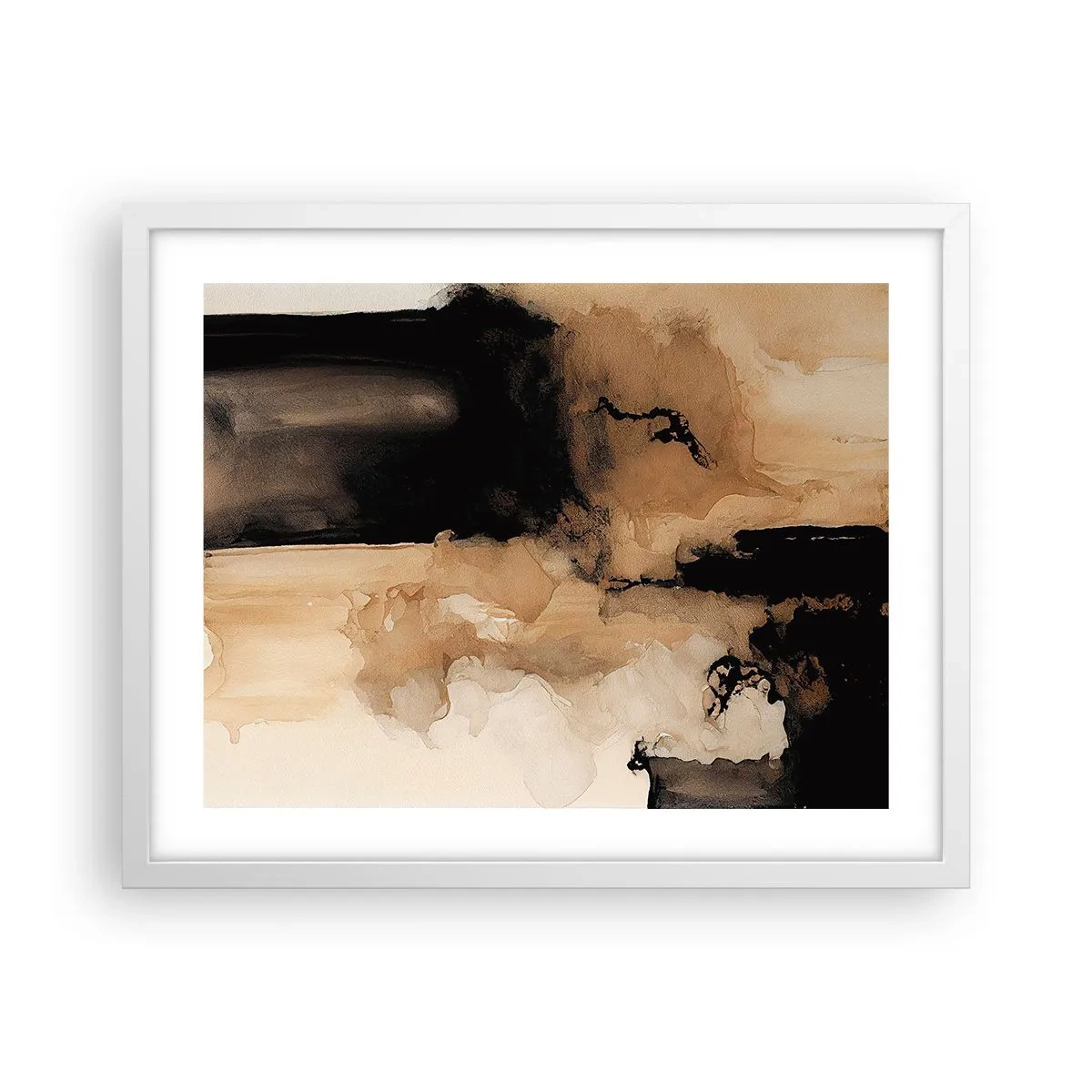 Plakat w białej ramie - Abstrakcja intrygująca - 50x40 cm