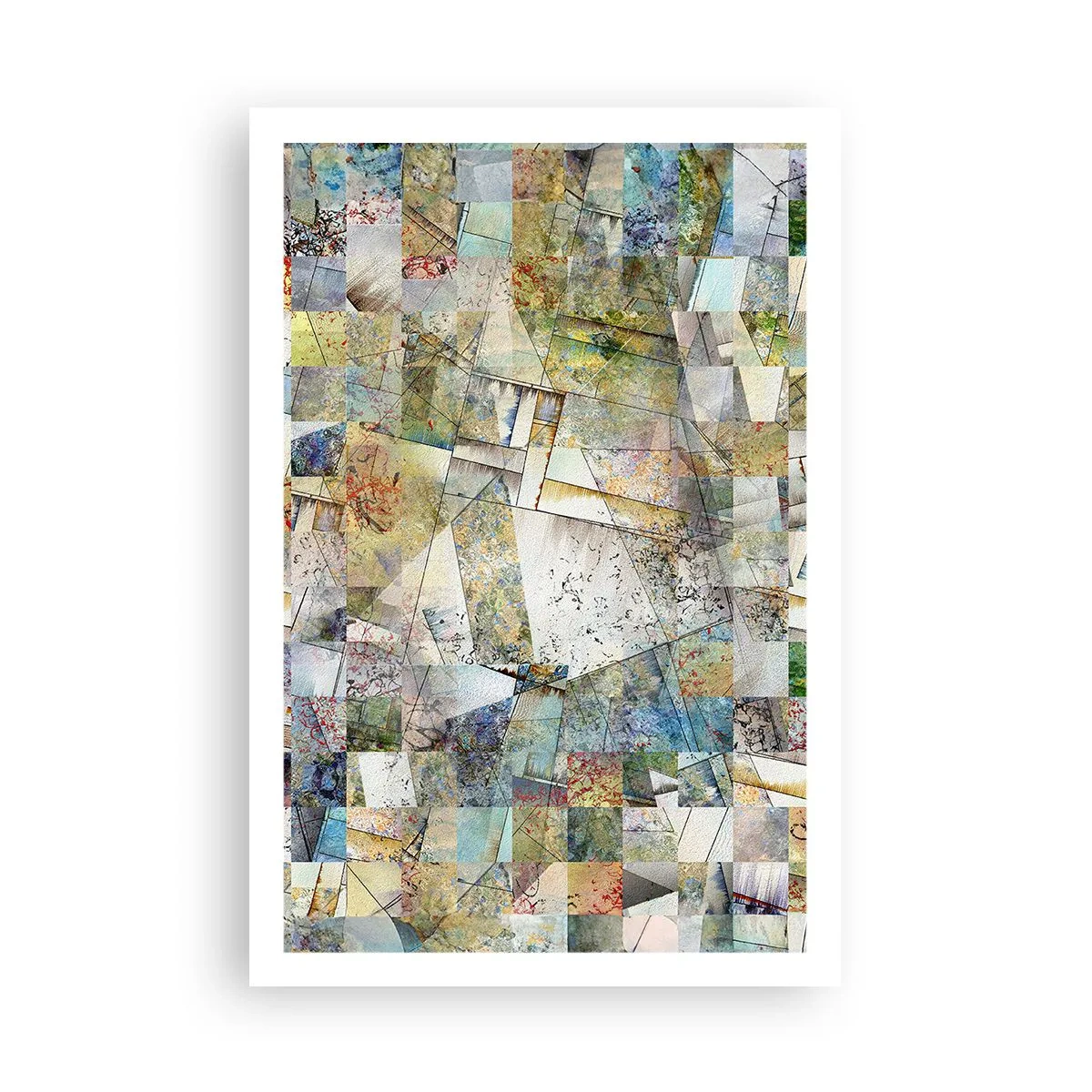 Plakat - Geometryczne przetasowanie - 61x91 cm
