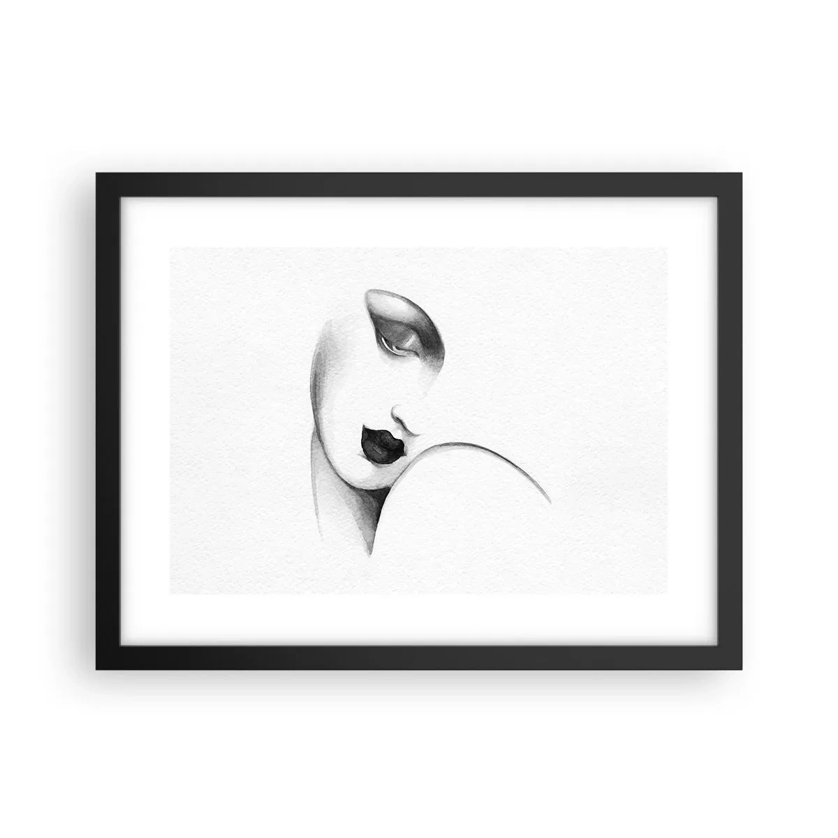 Plakat w czarnej ramie - W stylu Łempickiej - 40x30 cm