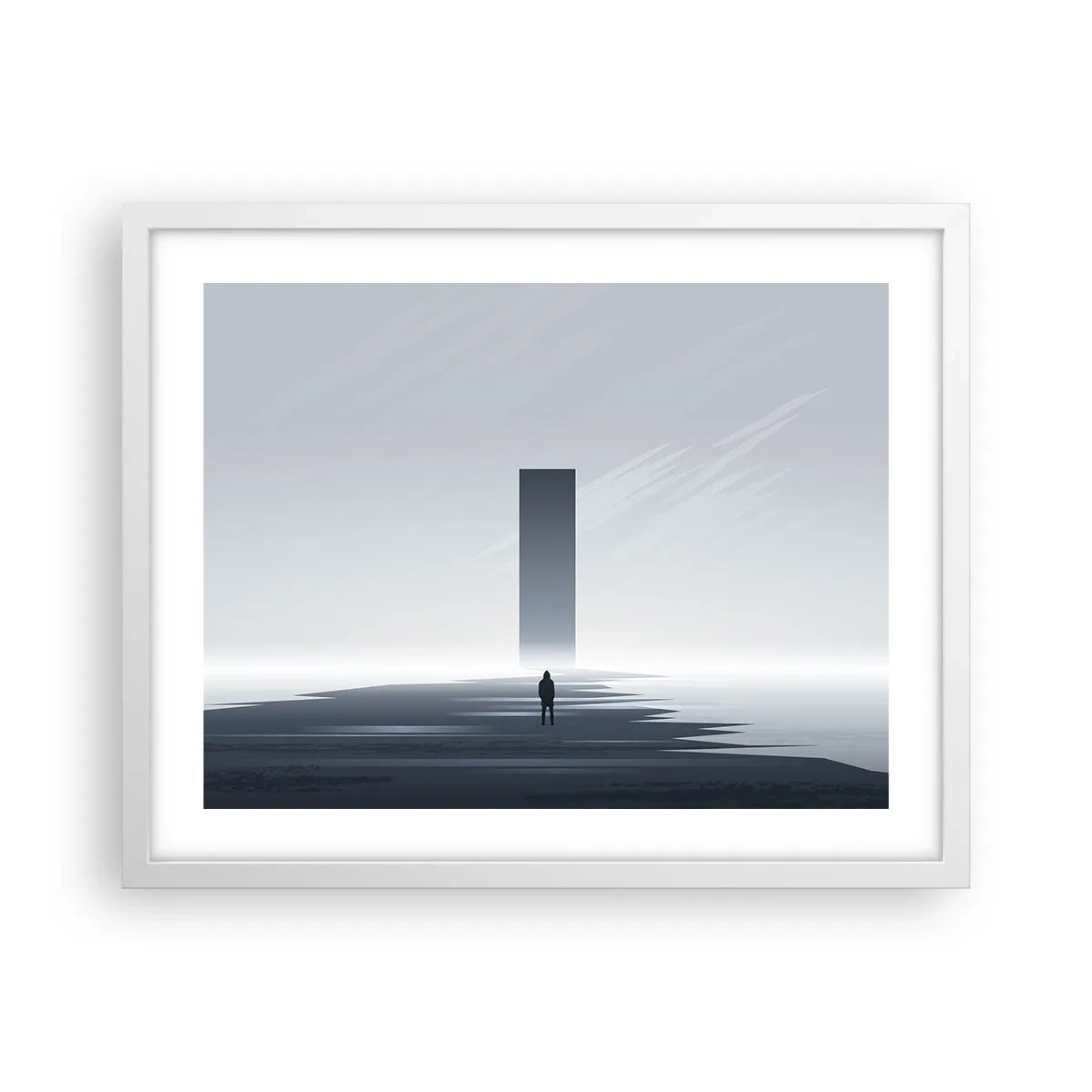 Plakat w białej ramie - Szansa czy zagrożenie? - 50x40 cm