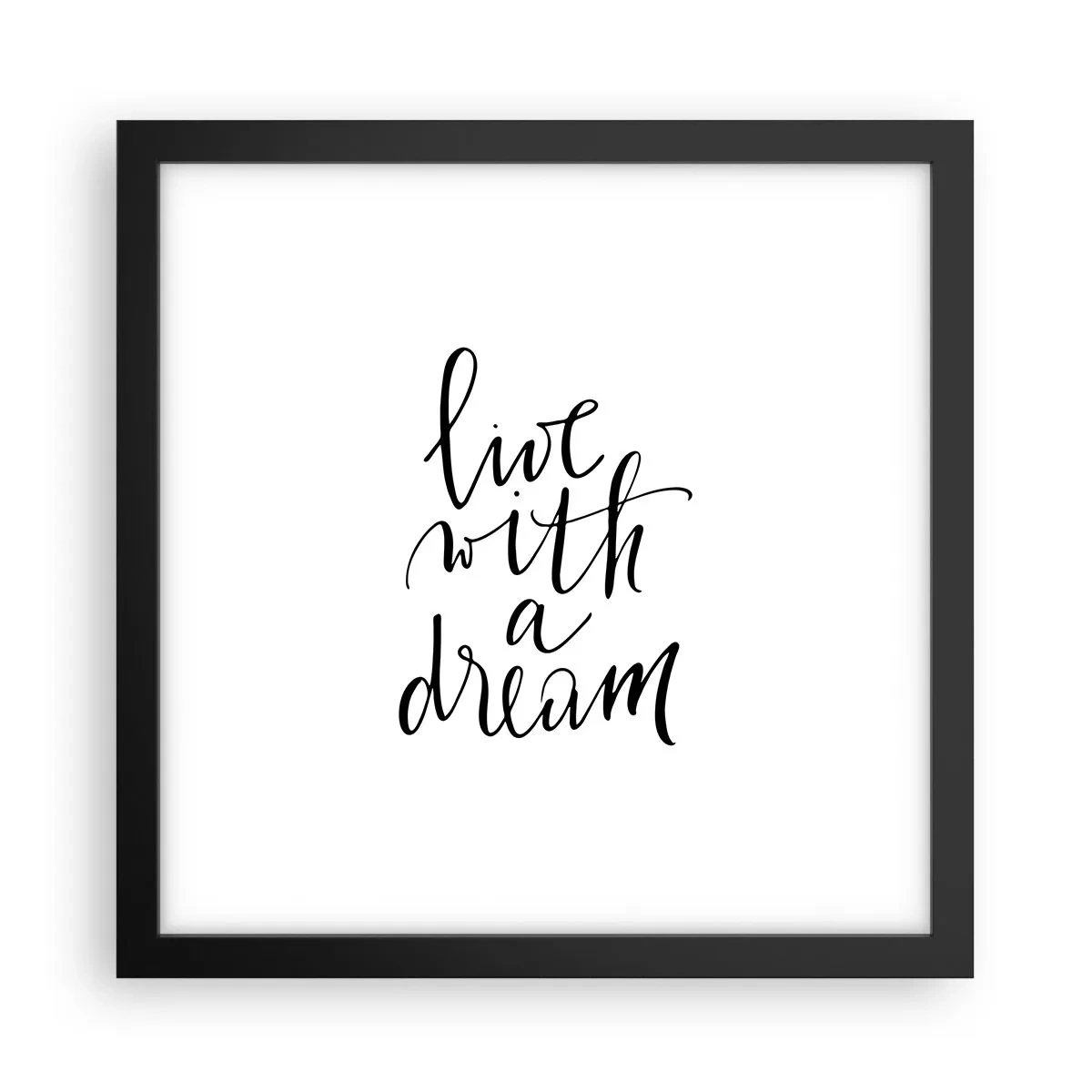 Plakat w czarnej ramie - Of course - 30x30 cm