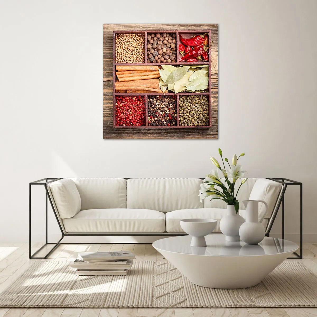 Obraz na szkle - Porządek kształtów, bukiet aromatów - 60x60 cm