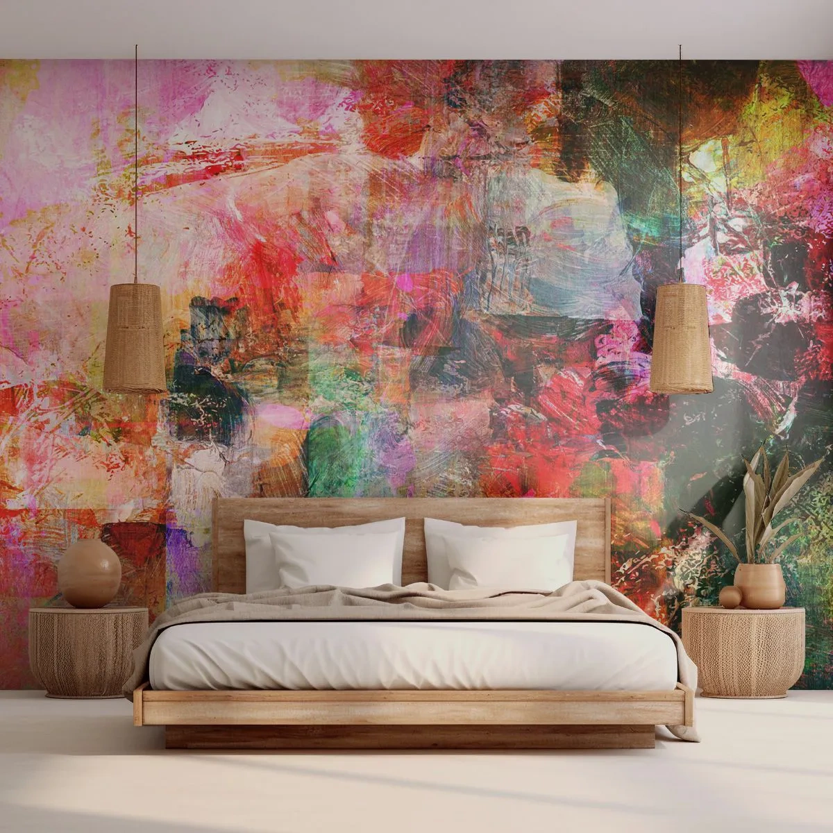 Fototapeta Samoprzylepna Deluxe Sticker - Podróż poprzez róż - Abstrakcja, Sztuka, Grafika - 350x256 cm