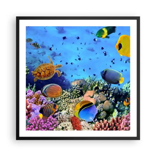Plakat w czarnej ramie - I co my wiemy o życiu... - 60x60 cm