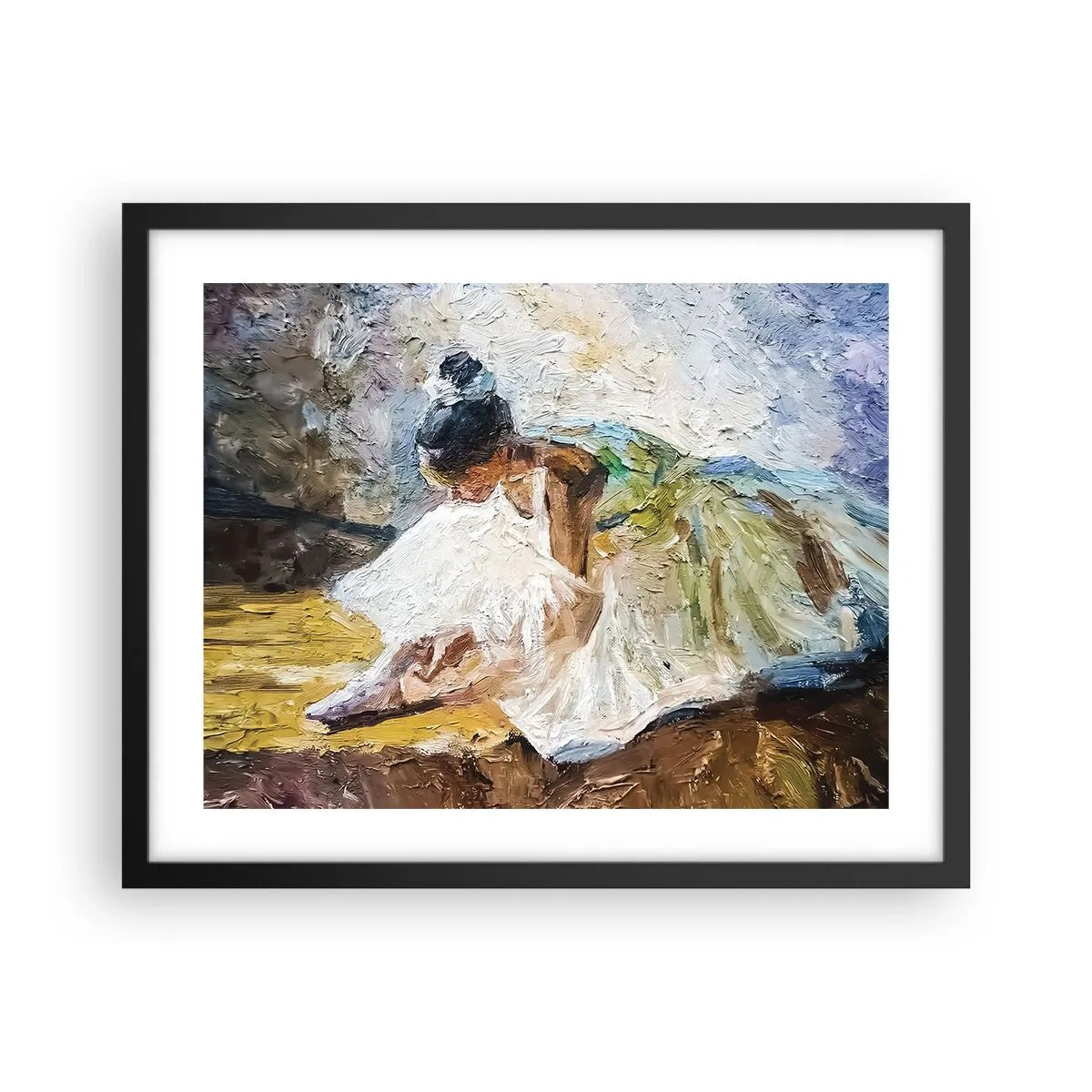 Plakat w czarnej ramie - Z obrazu Degasa - 50x40 cm