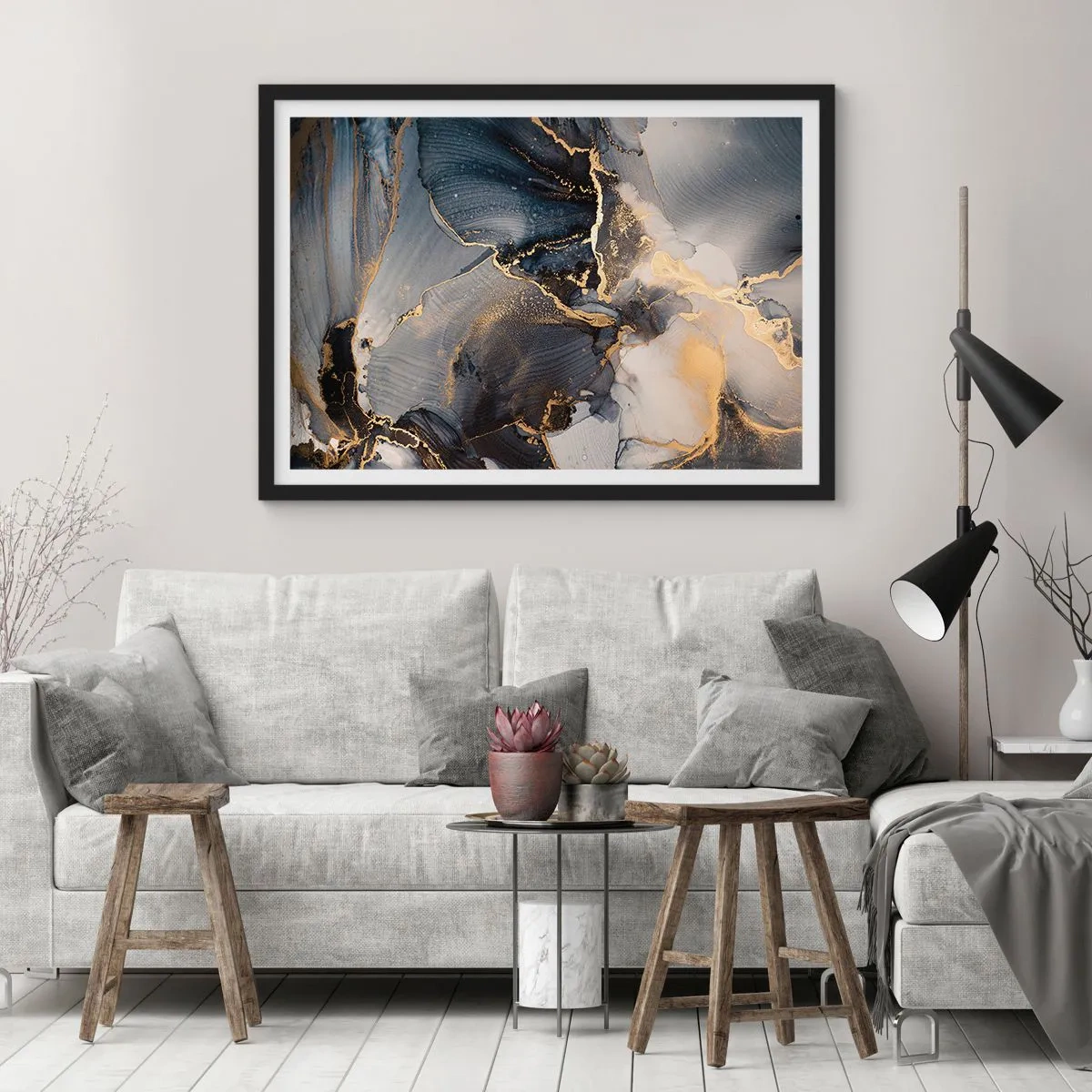 Plakat w czarnej ramie - Życie kamienia - 91x61 cm