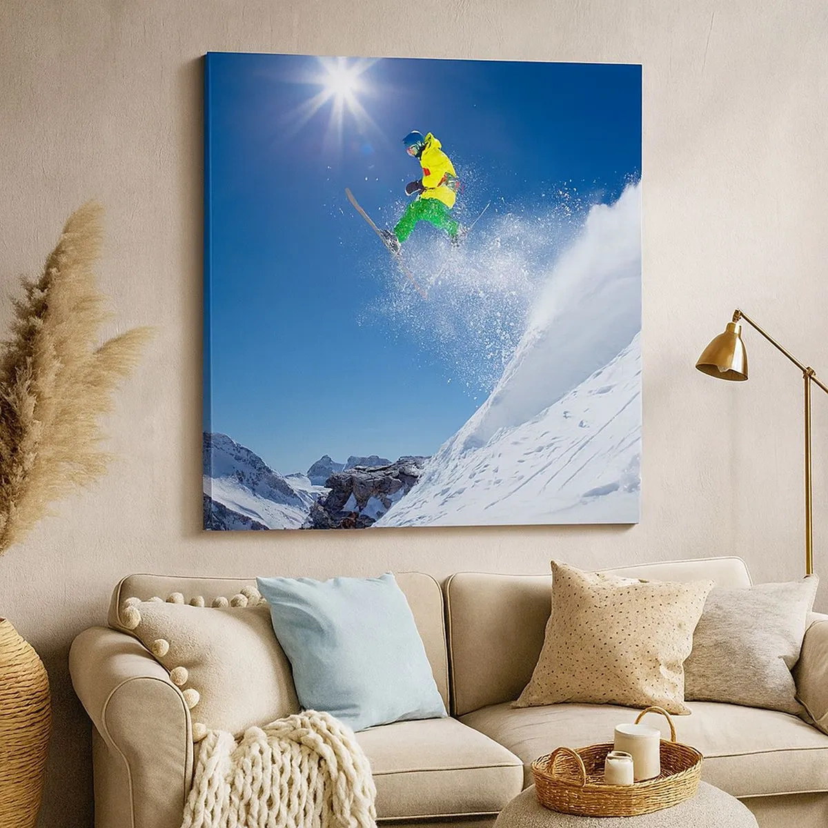 Obraz na płótnie - Tańczący z górami - 30x30 cm