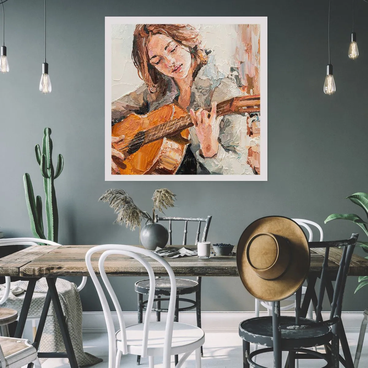Plakat - Koncert na gitarę i dziewczęce serce - 40x40 cm