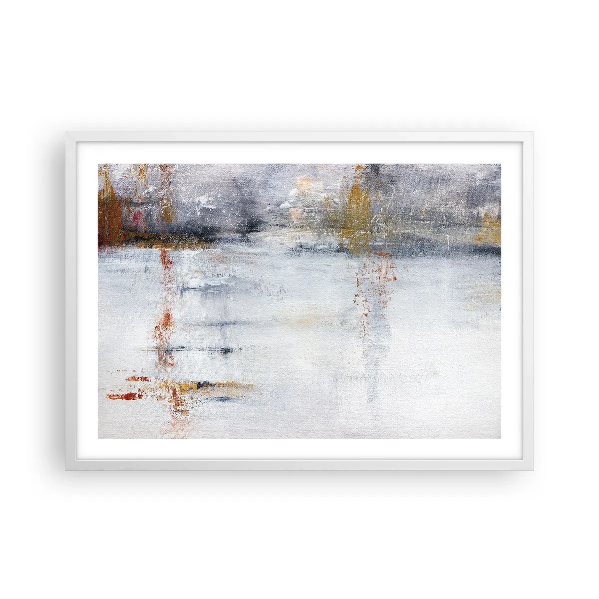 Plakat w białej ramie - Za powietrza zasłoną - 70x50 cm