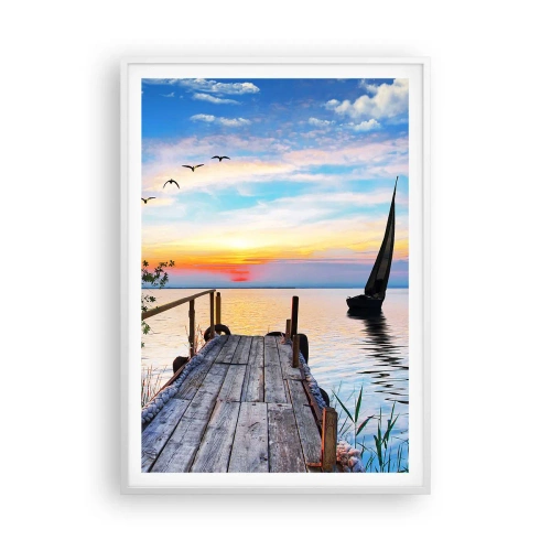 Plakat w białej ramie - Dobry wieczór - 70x100 cm