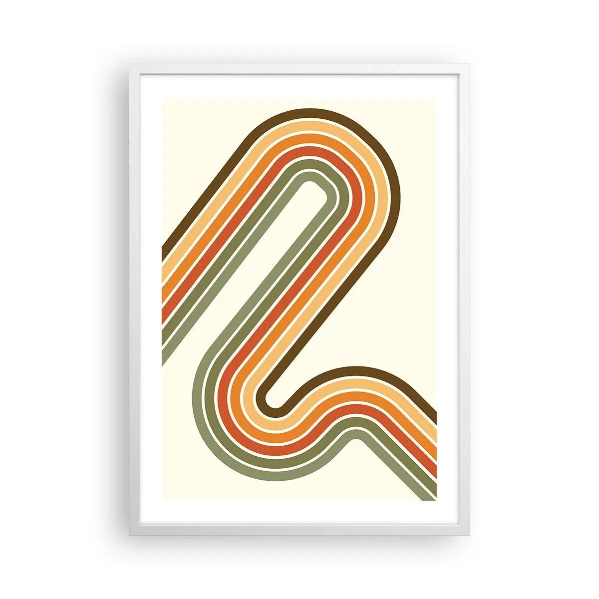 Plakat w białej ramie - Zygzakiem do celu - 50x70 cm