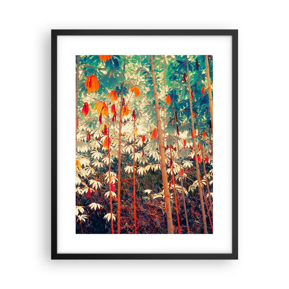 Plakat w czarnej ramie - Tajemne życie liści - 40x50 cm