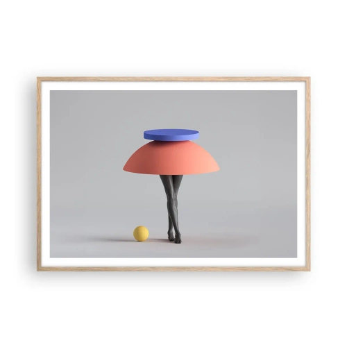 Plakat w ramie jasny dąb - Kompozycja surrealistyczna - 100x70 cm