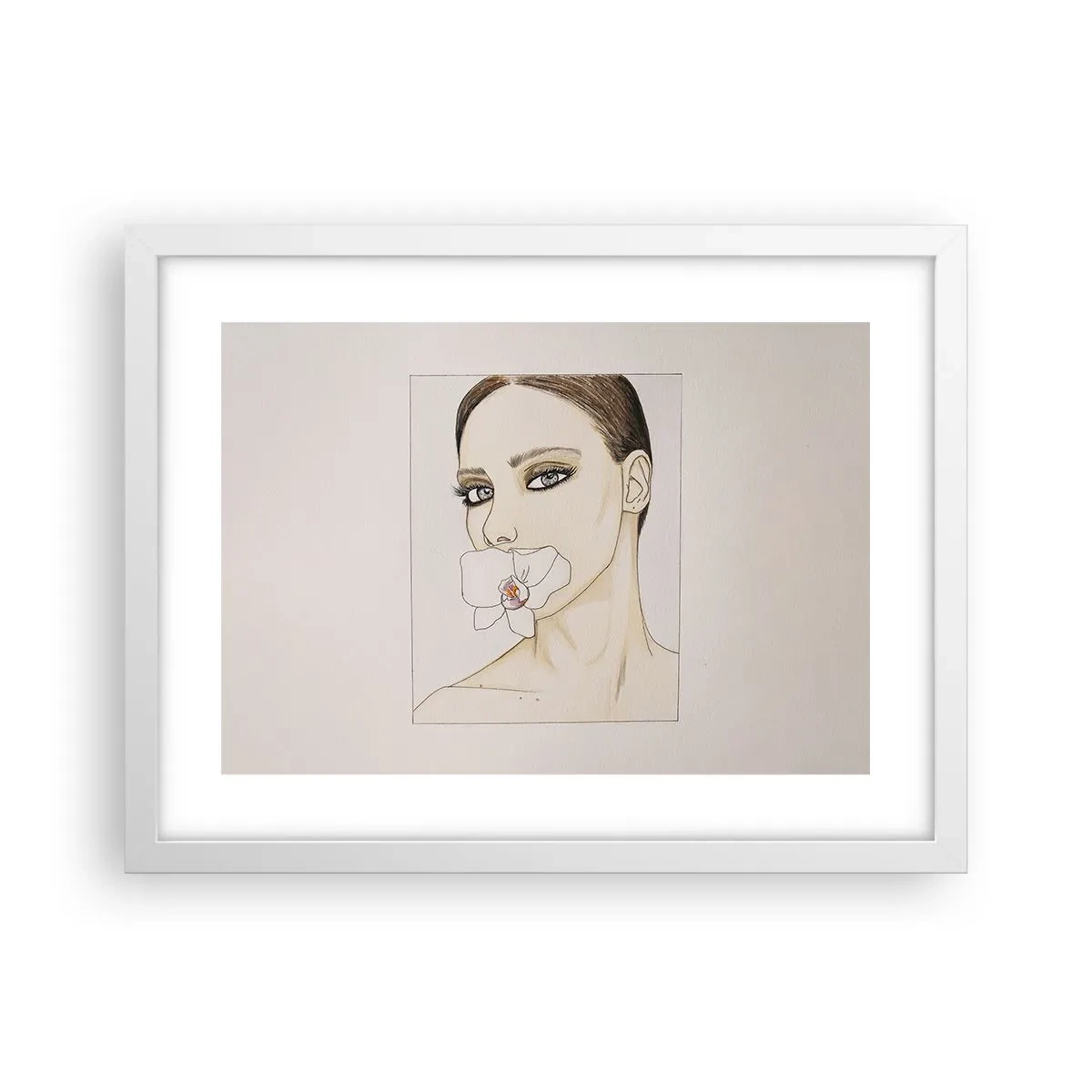 Plakat w białej ramie - Symbol elegancji i piękna - 40x30 cm