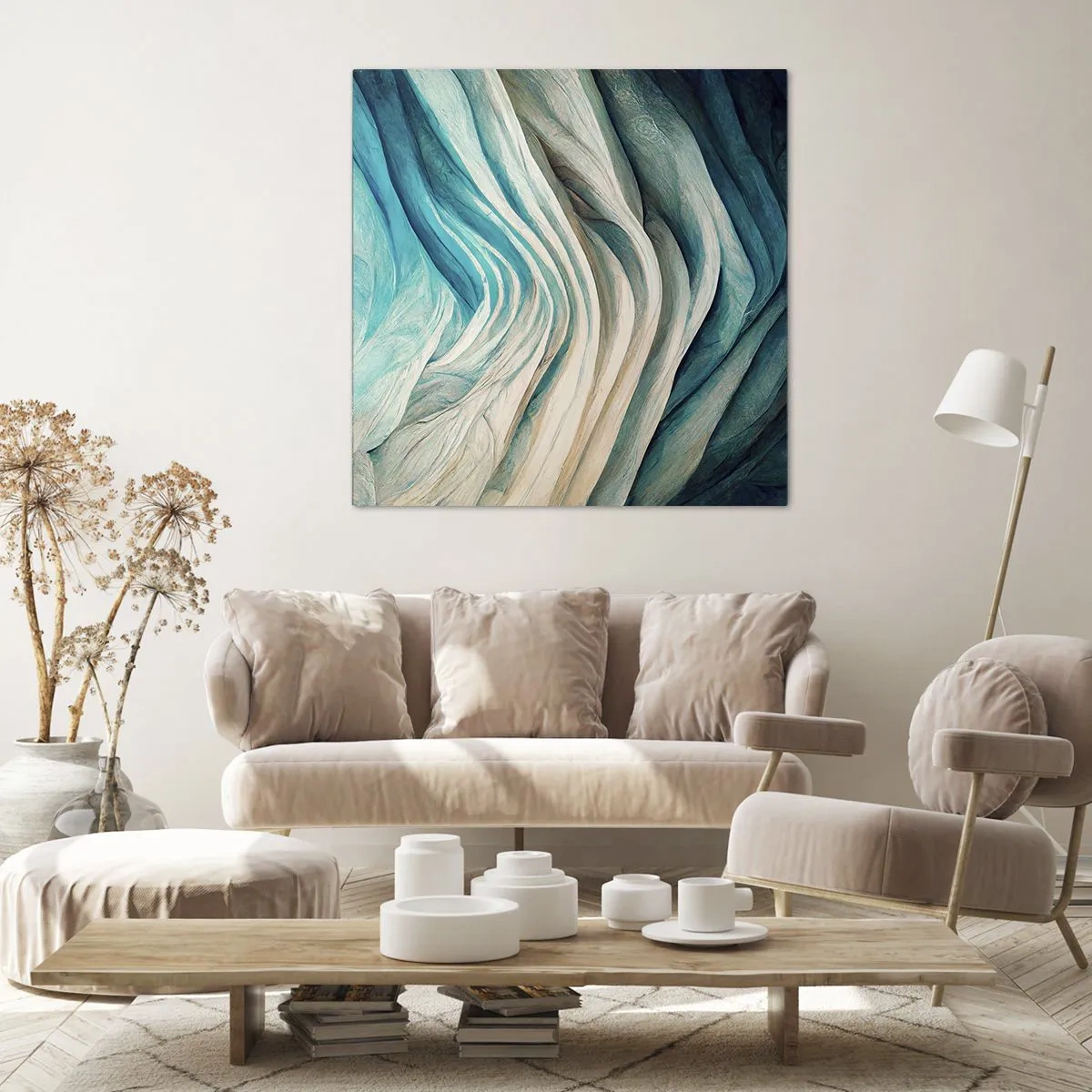 Obraz na płótnie - Błękitne nienasycenie - 70x70 cm