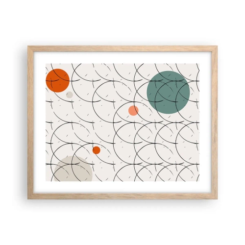 Plakat w ramie jasny dąb - W pop-artowym duchu - 50x40 cm