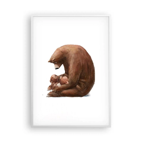 Plakat w białej ramie - Słodkich snów, dzieciaki - 70x100 cm