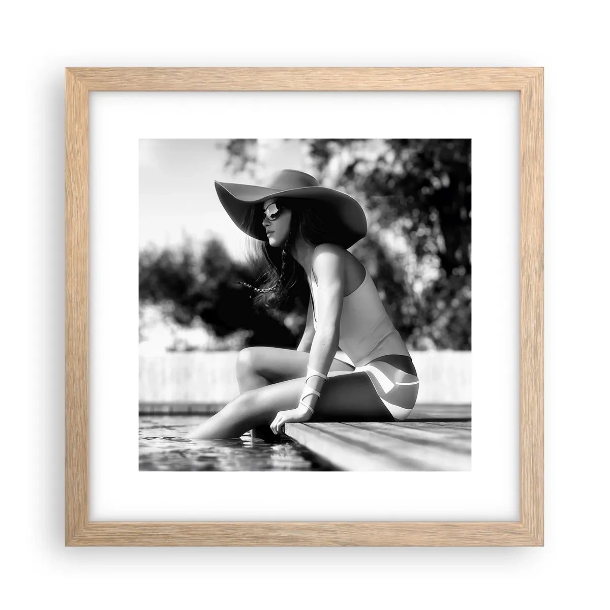 Plakat w ramie jasny dąb - Letnie marzenie - 30x30 cm