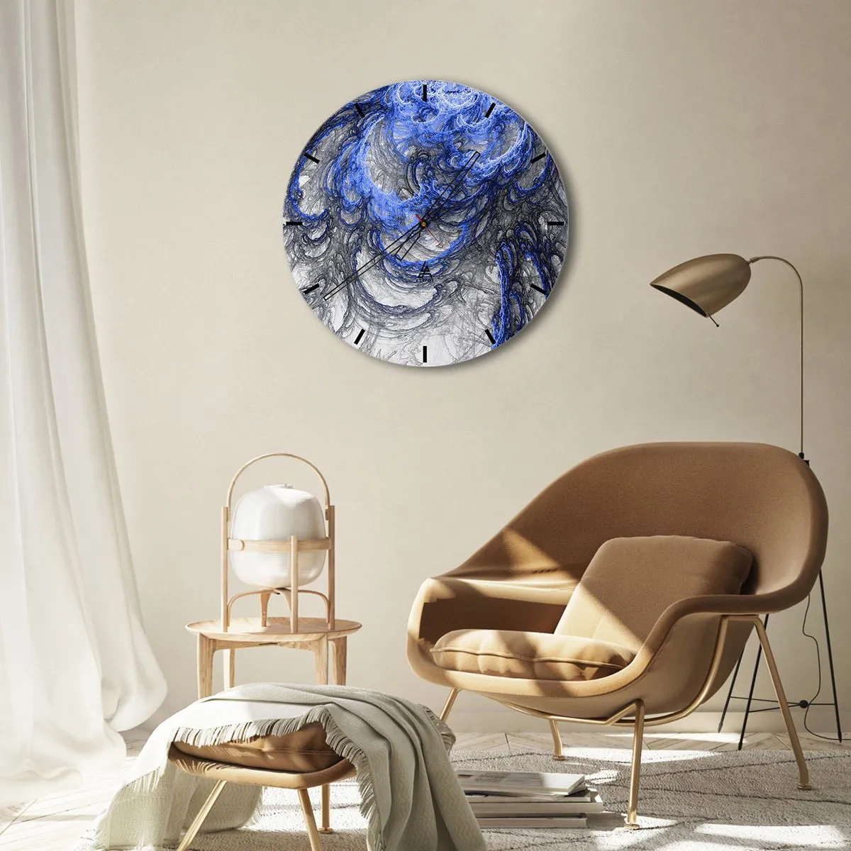 Zegar ścienny - Narodziny fali - 40x40 cm