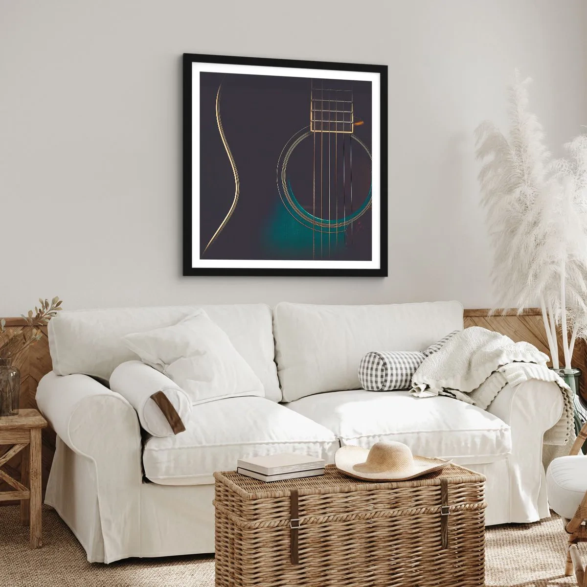 Plakat w czarnej ramie - Chwila zanim zabrzmi - 60x60 cm
