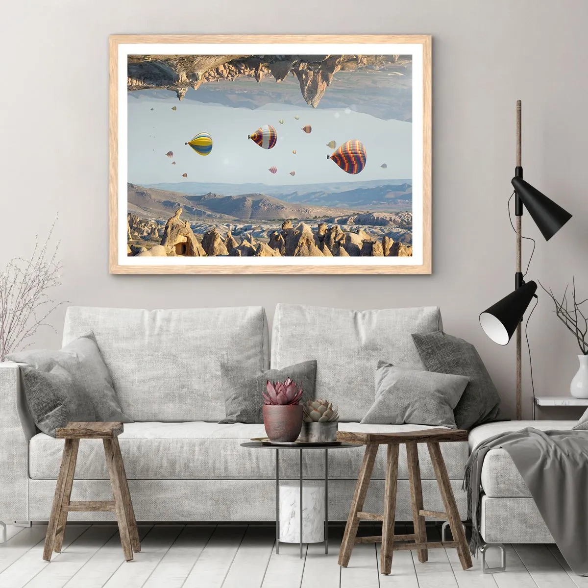 Plakat w ramie jasny dąb - Tu wszystko jest możliwe - 40x30 cm