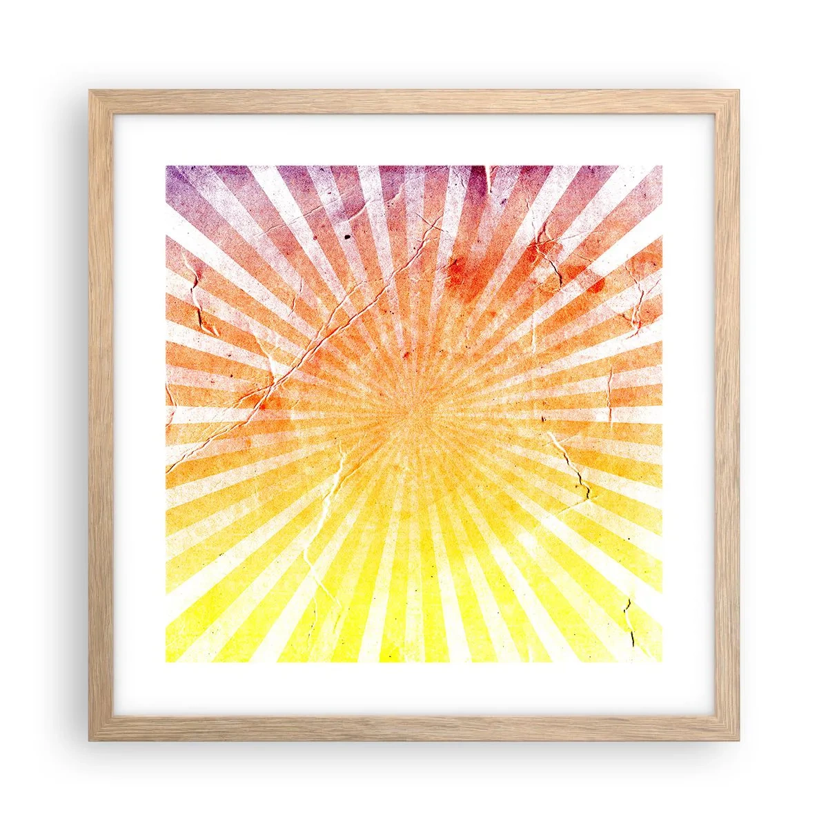 Plakat w ramie jasny dąb - Wschody i zachody - 40x40 cm
