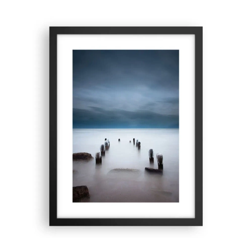 Plakat w czarnej ramie - Zamyślone jezioro - 30x40 cm