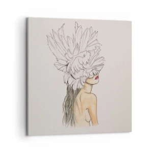 Obraz na płótnie - Piękność ukoronowana - 50x50 cm
