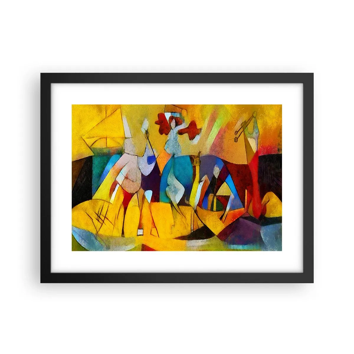 Plakat w czarnej ramie - Słońce - życie - radość - 40x30 cm