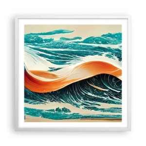 Plakat w białej ramie - Sen surfera - 60x60 cm