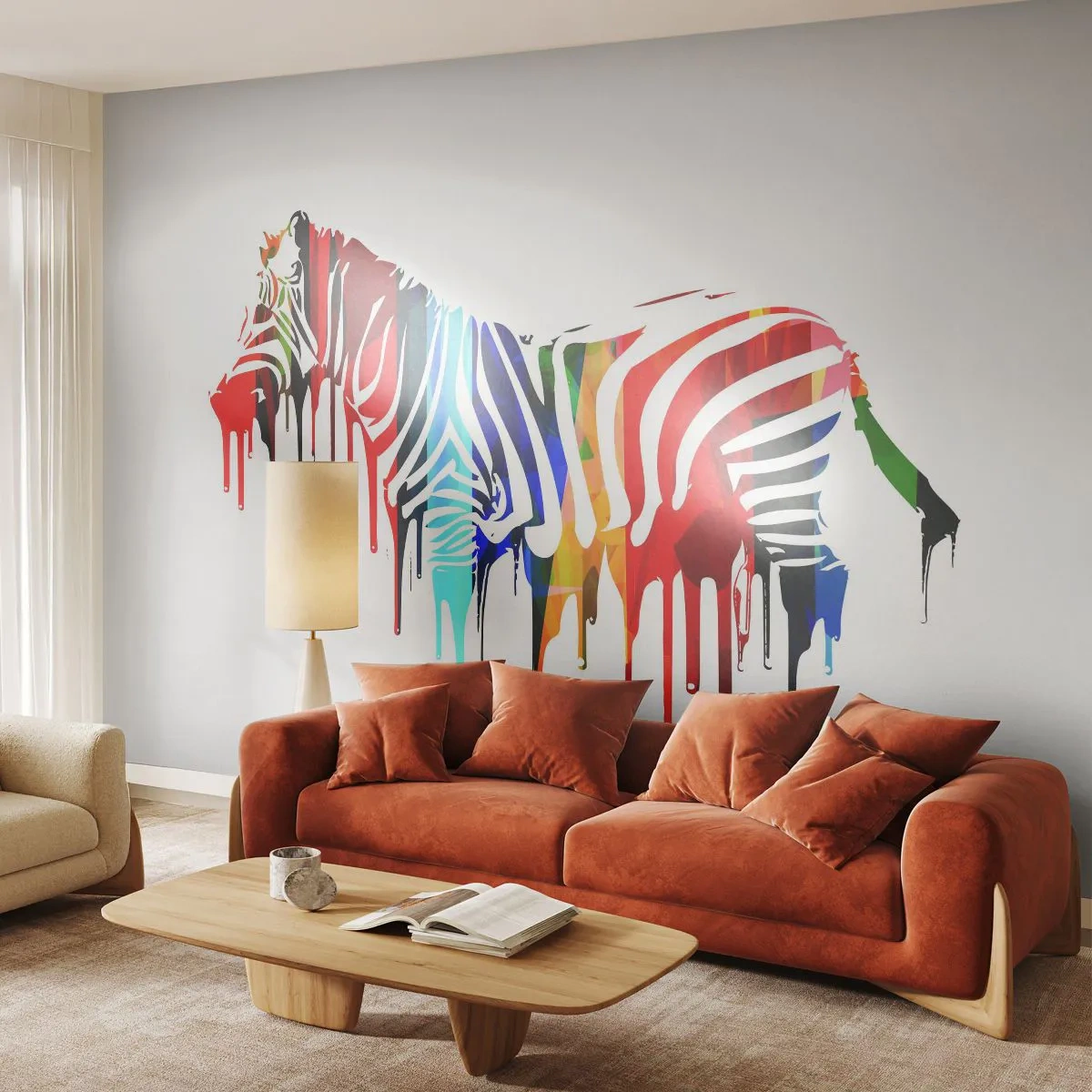 Fototapeta Samoprzylepna Deluxe Sticker - Nie tylko czarno-biały - Abstrakcja, Zebra, Grafika - 250x175 cm