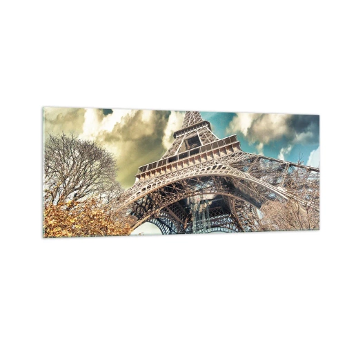 Obraz na szkle - A jesienią w Paryżu... - 100x40 cm