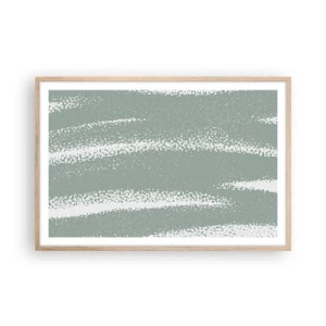 Plakat w ramie jasny dąb - Abstrakcja w zimowym klimacie - 91x61 cm