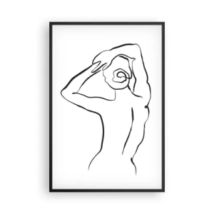 Plakat w czarnej ramie - Akt o poranku - 61x91 cm