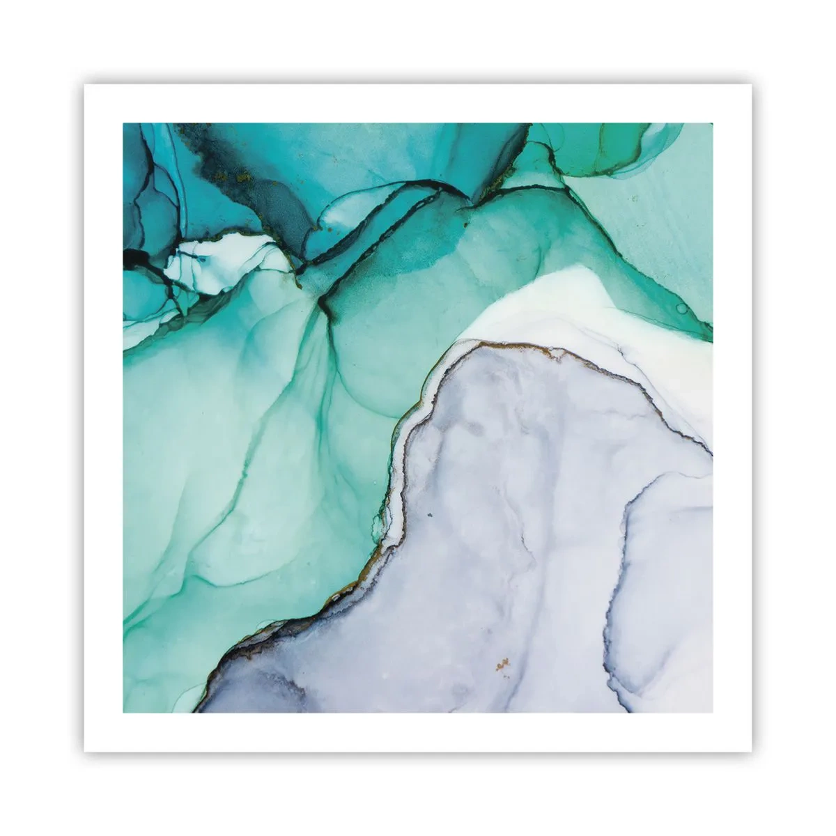 Plakat - Studium w turkusie - 60x60 cm