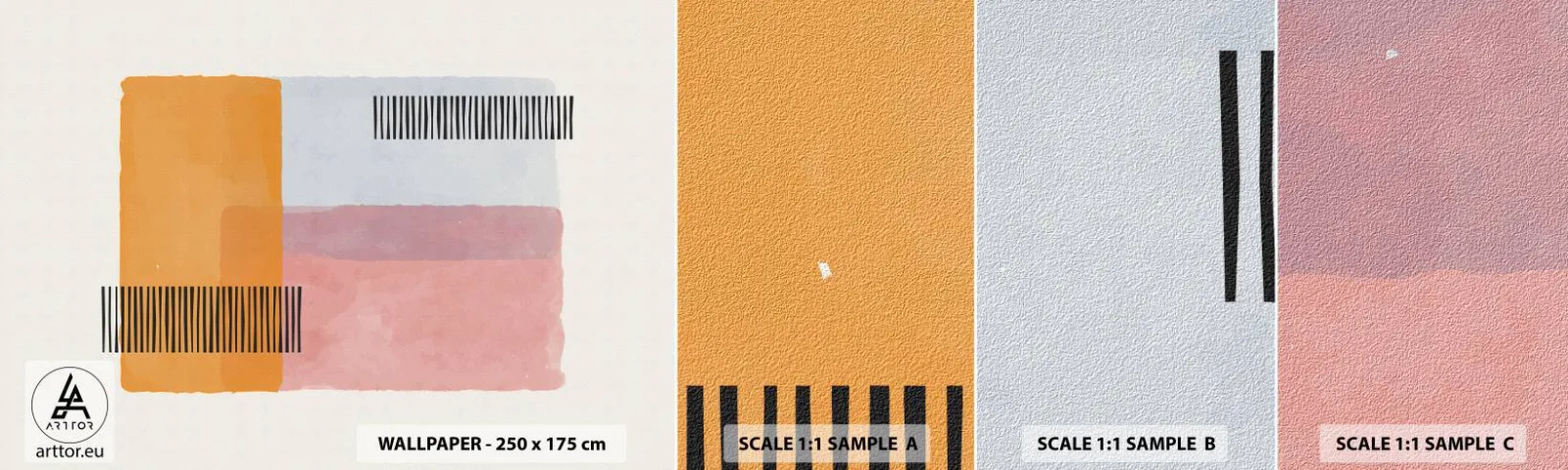 Fototapeta Próbka Standard Eco - Z kąta w kąt - Abstrakcja, Sztuka, Minimalizm - 100x30 cm