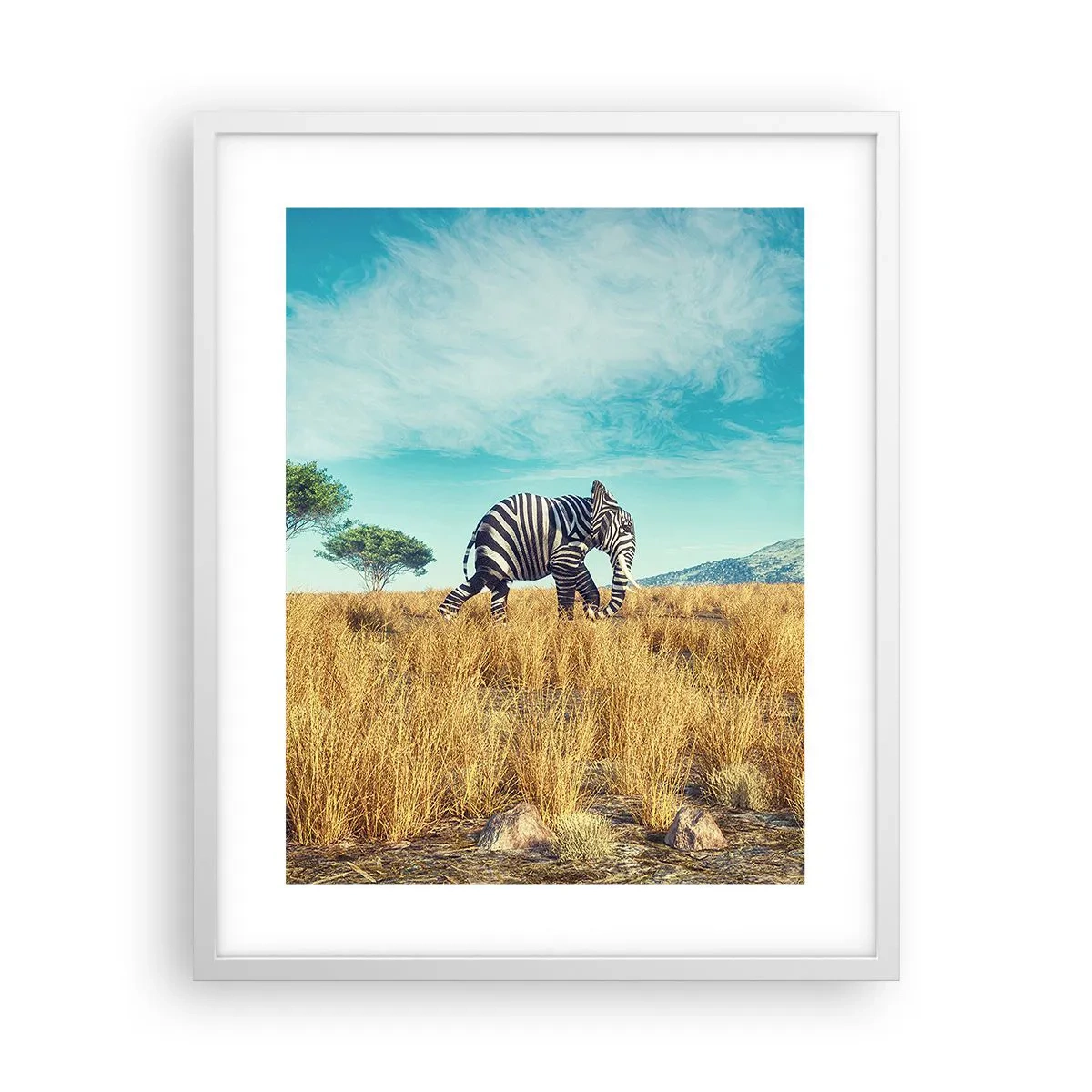 Plakat w białej ramie - Szarość już niemodna - 40x50 cm