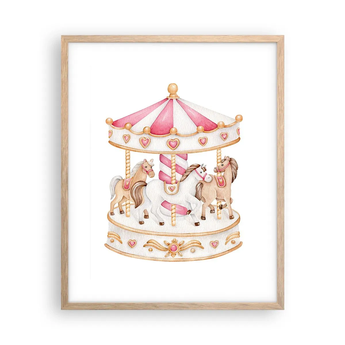 Plakat w ramie jasny dąb - Słodki świat dzieciństwa - 40x50 cm