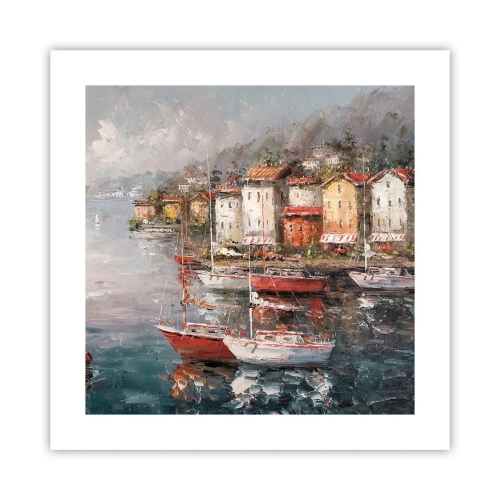 Plakat - Romantyczna przystań - 40x40 cm