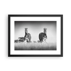 Plakat w czarnej ramie - A jednak świat jest czarno-biały - 40x30 cm