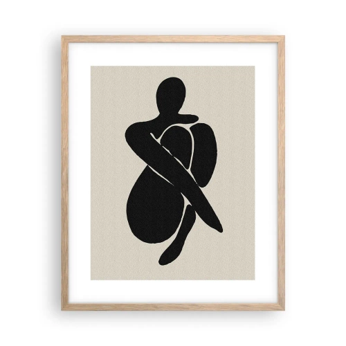 Plakat w ramie jasny dąb - We własnych objęciach - 40x50 cm