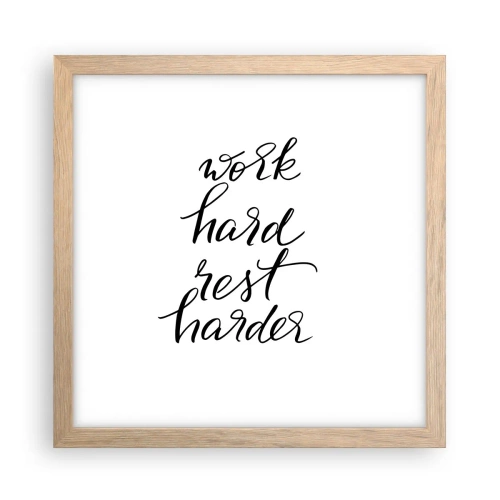 Plakat w ramie jasny dąb - Życiowa równowaga - 30x30 cm