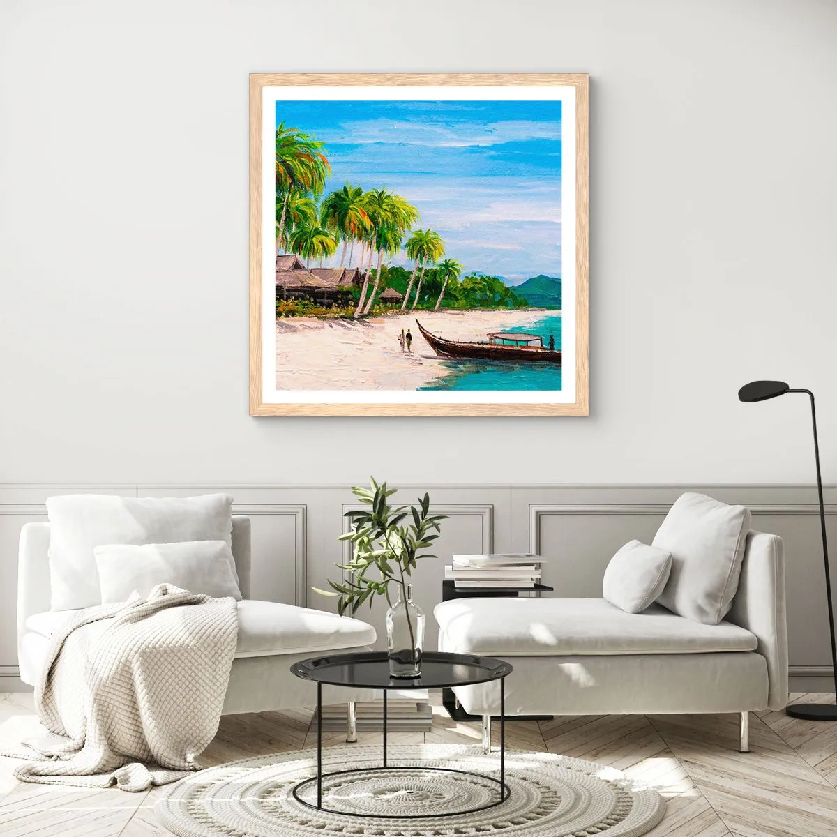 Plakat w ramie jasny dąb - Egzotyczny sen - 60x60 cm