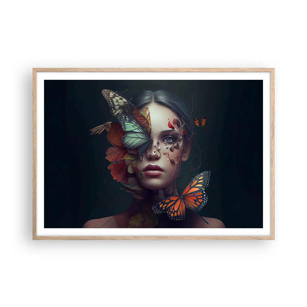 Plakat w ramie jasny dąb - Cudowna metamorfoza - 100x70 cm