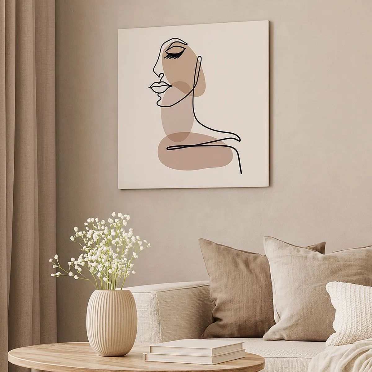 Obraz na płótnie - Zasłuchana w siebie - 30x30 cm