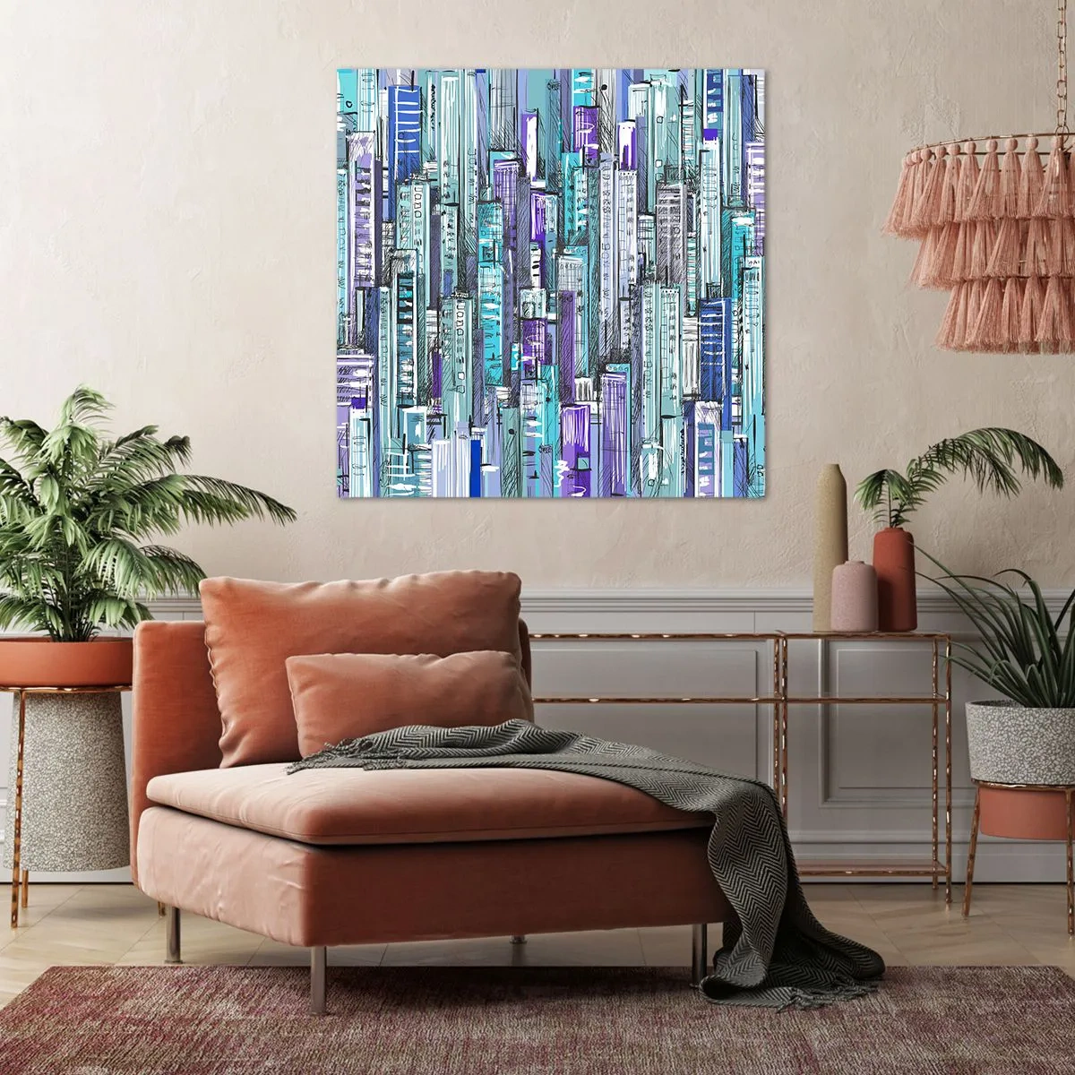 Obraz na płótnie - Pobłękitniałe od nieba - 60x60 cm