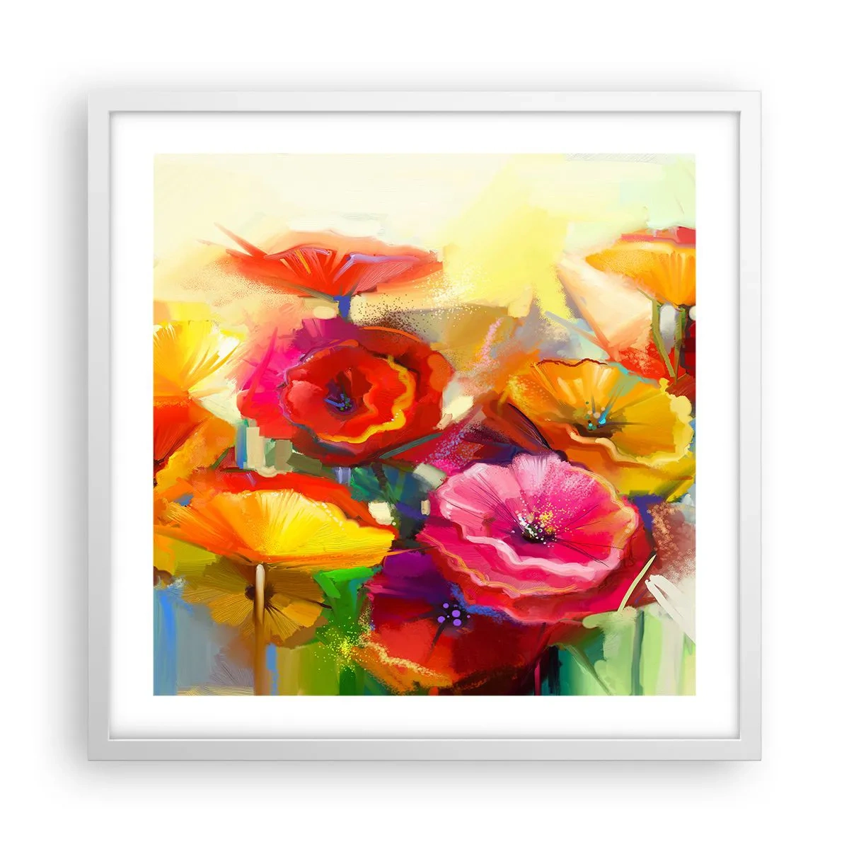 Plakat w białej ramie - Nie tylko czerwone - 50x50 cm