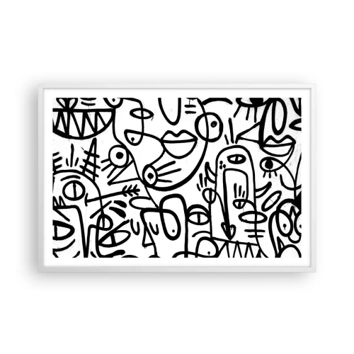 Plakat w białej ramie - Twarze i miraże - 91x61 cm