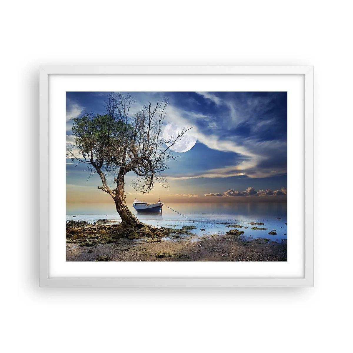Plakat w białej ramie - To koniec czy początek? - 50x40 cm